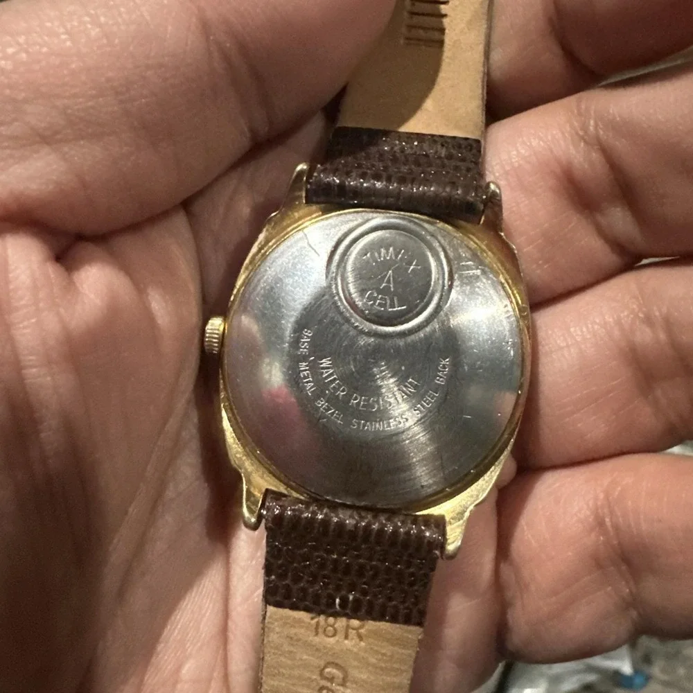 Works VTG Timex Electric Dynabeat Sunburst Mens Watch Gold Stuller Strap 34mm 7" - Picture 5 of 13